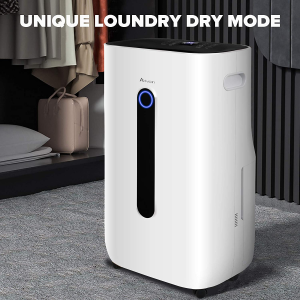 ADVWIN Air Dehumidifiers, Removes up to 25 L/Day of Moisture, 6500ml Water Tank, Large Dehumidifier Suitable for Bedroom, Bathroom, Wardrobe Room, Office, White