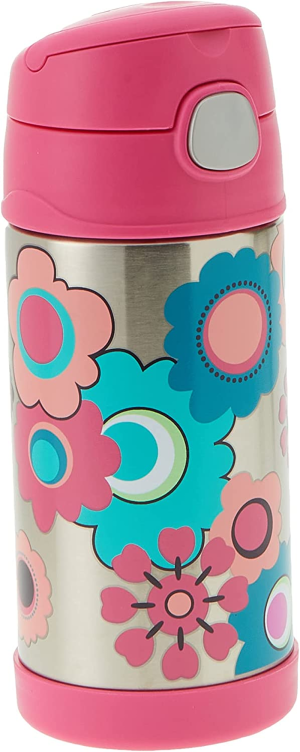 Thermos 355Ml Funtainer Vacuum Insulated Drink Bottle – Flower, Pink (F4011FL6AUS)