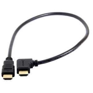 JSER 90 Degree Left Angled Type HDMI 1.4 Male to HDMI Male Cable Support 3D & Ethernet 50Cm (Left Angle)