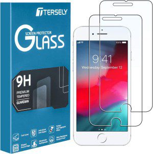 T Tersely [2 Packs] Screen Protector for Apple Iphone 8/Iphone 7/Iphone 6S/Iphone 6, Premium Tempered Glass Screen Protector Film [9H Hardness][Case Friendly] for Iphone 8 7 6S 6 (4.7 Inch)