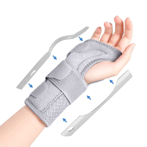 Paskyee Carpal Tunnel Wrist Brace for Men and Women, Adjustable Wrist Support for Right and Left Hand, Pain Relief for Arthritis, Tendonitis, Sprains Left Large