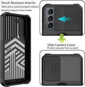 For Samsung Galaxy S23 Case, Areaphmet Galaxy S23 Case with [Card Holder] and Camera Cover & Kickstand with Built-In 360° Rotate Ring Stand Magnetic Magnet Protective Phone Cover Case for S23 6.1″