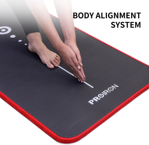 PROIRON Yoga Mat Eco Friendly NBR All-Purpose 10Mm Thick Non-Slip Exercise Mat High Density Anti-Tear Pilates Mat with Carrying Strap for Yoga Pilates and Gymnastics – 183Cm X 66Cm X 1Cm – 4 Colours(Only Official Brand : PROIRON)