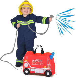 Trunki Children’S Ride-On Suitcase Fire Engine Frank, Red