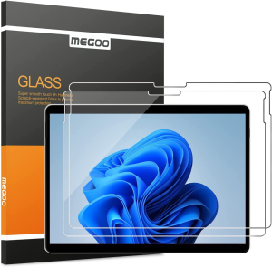 [2 Pack]Megoo Tempered Glass Screen Protector for New Microsoft Surface Pro 9 / Pro 8 /Surface Pro X 13 Inch, Easy Installation, Scratch Resistant, Friendly Touching Screen Protector