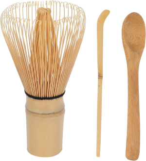 Bzocio Japanese Matcha Tea Set(3 Pcs) – Matcha Bamboo Whisk Tea Spoon,-Tea Ceremony Kit