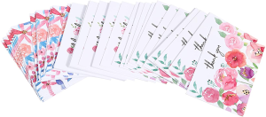 Amazon Basics Thank You Cards, Floral, 48 Cards and Envelopes