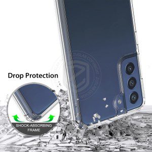 ZUSLAB Galaxy S21 FE 5G Case Slim Hybird Shockproof Translucent Protective Cover for Samsung – Clear