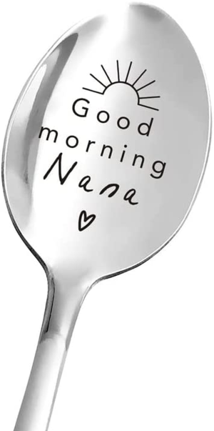 Guqqeuc Nana Grandma Christmas Gifts from Grandchildren to Granny Gifts for Grandmother Coffee Spoon Gifts for Nan Birthday Gifts for Nana from Granddaughter Grandson