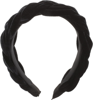 Luxshiny Braided Headband, Wide Hard Hair Band Vintage Knotted Headband Makeup Headband for Women Girls (Black)