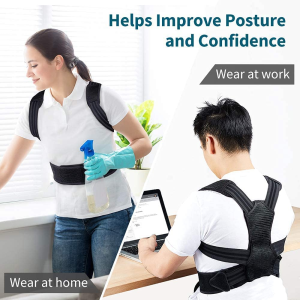 Posture Corrector for Women and Men, Back Brace Fully Adjustable & Comfy, Support Straightener for Spine, Back, Neck, Clavicle and Shoulder, Improves Posture and Pain Relief