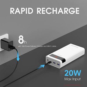 ROMOSS Sense8Pf 30000Mah Power Bank, 22.5W Fast Charge Portable Charger, 3-Input & 3-Output External Battery Pack for Iphone 13/12/11, Samsung S22/S21/S10, Ipad, Most Phones and Smart Devices