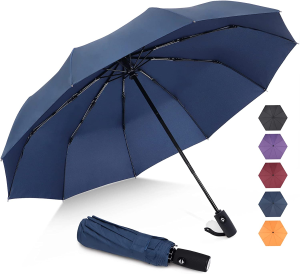 ZOMAKE Compact Travel Umbrella Windproof – Lightweight Folding Umbrella Automatic Open Close …