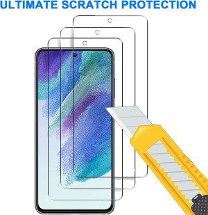 HEYUS [3 Pack] for Samsung Galaxy S21 FE 5G Screen Protector, 9H Hardness Premium Tempered Shatterproof Glass Screen Protector Case Friendly Film for Samsung Galaxy S21 FE 5G