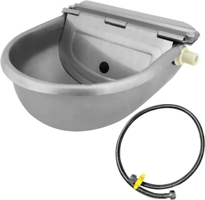 Stainless Water Trough Bowl Automatic Drinking for Dog Horse Chicken Auto Fill (Stainless Steel Pipe)