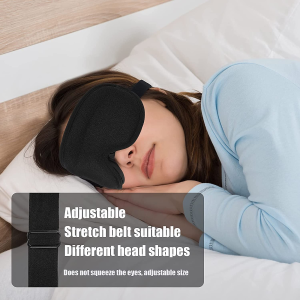 Sleep Eye Mask, Answaily Natural Sleep Mask, Blindfold, Super Smooth Eye Mask for Travel/Sleeping/Shift Work/Meditation Black