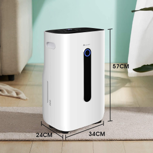 ADVWIN Air Dehumidifiers, Removes up to 25 L/Day of Moisture, 6500ml Water Tank, Large Dehumidifier Suitable for Bedroom, Bathroom, Wardrobe Room, Office, White