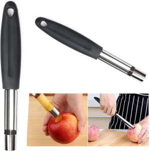 Soft Touch Apple Corer Remover Stainless Steel Core Seed Twist Pear Kitchen Tool Fruit Pear Corer Slicer Peeler with Sharp Serrated Blade Perfect Kitchen Utensil & Gadget for Coring Pear & Other Fruits