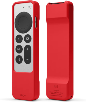 Elago R1 Case Compatible with Apple TV 4K Siri Remote 3Rd Generation(2022) and 2Nd Generation(2021)-Magnet Technology, Lanyard Included, Heavy Shock Absorption, Drop Protection (Black)