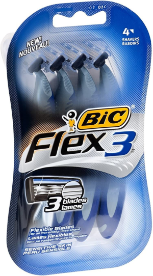 BIC Flex 3 Disposable Men’S Razors – Pack of 4