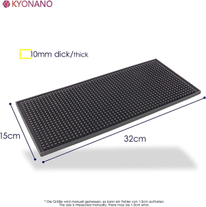 KYONANO Tamping Mat, Tamper Mat Food-Safe Silicone Espresso Mat Heavy-Duty Luxury High-Grip Espresso Tamping Mat Tamper Mat for Espresso Machine Barista Accessories, Bar Worktop Tool Black