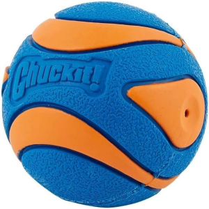 Chuckit! 52069 Ultra Squeaker Ball – 1Pk, Blue & Orange, Large 3″