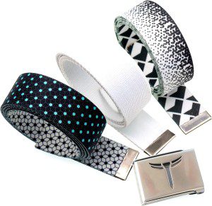 Teeoff 3 Pack Golf Web Belt Reversible Metal Buckle