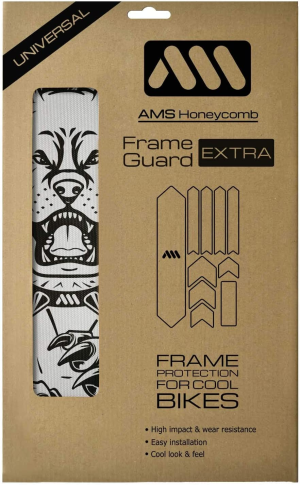 All Mountain Style AMS High Impact Frame Guard Extra Semi-Transparent – Protects Your Bike from Scratches and Dings