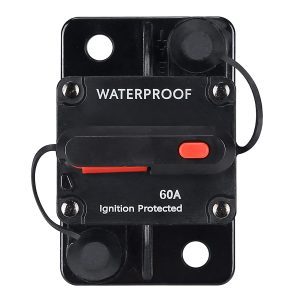 60 Amp Waterproof Circuit Breaker,With Manual Reset,12V-48V DC, for Car Marine Trolling Motors Boat ATV Manual Power Protect for Audio System Fuse