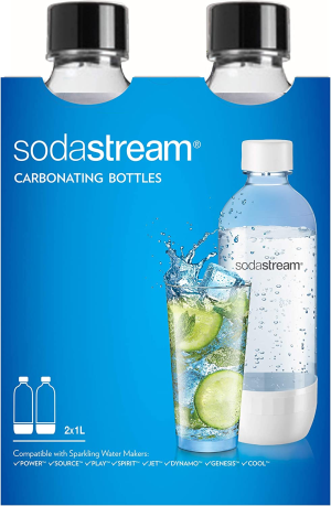 Sodastream Bottle, 1L Single, Black