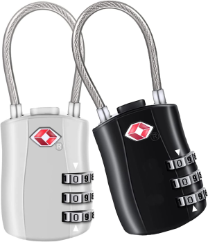 TSA Approved Luggage Combination Locks, T Tersely (2 Pack) Combination Padlock with Alloy Body TSA Lock Password Lock for Travel Bag, Suit Case, Lockers, Gym, Bike Locks or Other