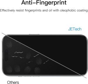 Jetech Full Coverage Screen Protector for Iphone 14 Pro 6.1-Inch with Camera Lens Protector, Tempered Glass Film, HD Clear, 2-Pack Each