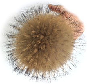 6.3 Raccoon Fur Pom Ball Shoes Boots Hat Handbag Charms DIY Snap Button