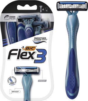 BIC Flex 3 Disposable Men’S Razors – Pack of 4