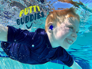 PUTTY BUDDIES Original Swimming Earplugs 3-Pair Pack (Purple/Teal/Magenta)