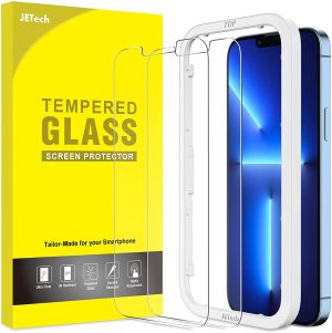 Jetech Screen Protector for Iphone 13 Pro Max 6.7-Inch, Tempered Glass Film with Easy-Installation Tool, 2-Pack