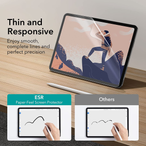 ESR [2 Pack] for Ipad Pro 11 Screen Protector Paper-Feel (2022/2021/2020/2018), Ipad Air 5/4 Paperlike Screen Protector (2022/2020), Put Pencil to Paper, Thin and Responsive, Easy Application Tray