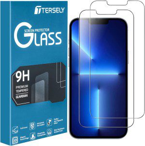 T Tersely [2 Packs] Screen Protector for Apple Iphone 14/Iphone 13/Iphone 13 Pro (6.1 Inch), Premium HD Tempered Glass Screen Protector Film [9H Hardness][Case Friendly] for Iphone 14/Iphone 13/Iphone 13 Pro