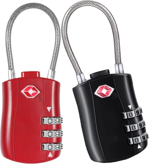 TSA Approved Luggage Combination Locks, T Tersely (2 Pack) Combination Padlock with Alloy Body TSA Lock Password Lock for Travel Bag, Suit Case, Lockers, Gym, Bike Locks or Other