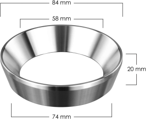 58Mm Espresso Dosing Funnel, MATOW Stainless Steel Coffee Dosing Ring Compatible with 58Mm Portafilter (58Mm)