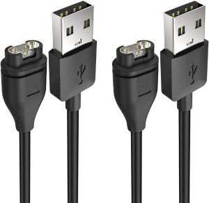 T Tersely [2-Pack] Charging Cable for Garmin Vivoactive 3 4 4S, 1M Charger for Venu 2 2S Instinct Fenix 7 7S 7X/6 6S 6X/5 5S 5X/Forerunner 255 255S 55 935/Approach S40 S42 S60/Venu Sq 2 2S/D2