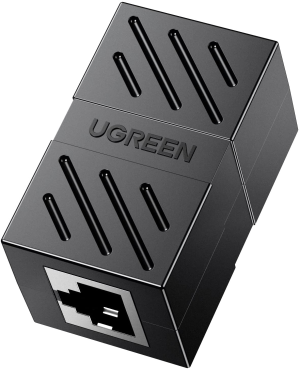 UGREEN RJ45 Coupler Extender, RJ45 Connector Ethernet Cable Adapter, Cat7 Cat6 Cat5E 8P8C RJ45 Adaptor LAN Ethernet Extender Female to Female Network Coupler Converter with Thunder Protection Black