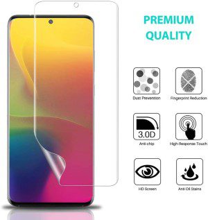 [3 Pack] ZUSLAB Flexible TPU Film Screen Protector Compatible with 2020 Samsung Galaxy S20+ S20 plus 4G 5G | Ultrasonic Sensitive Fingerprint Recognition & Case Friendly |