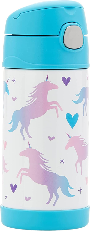 Thermos 355Ml Funtainer Vacuum Insulated Drink Bottle – Butterfly, Pink (F4011BK6AUS) & Funtainer Insulated Drink Bottle, Unicorn, F4019UN6AUS