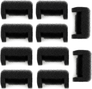 Taicols Cat Fountain Foam Filter, 10 Pcs Sponge Filter for Cat Water Fountain, Replacement Pet Fountain Sponge Filter, Foam Filter for Cat Dog Water Fountain Automatic Drinking Water Dispenser(Black)