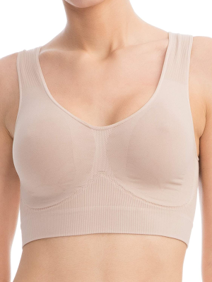 Farmacell Bodyshaper 618 – Elastic Push-Up Bra Wide Shoulder Top Band with Breast Support Effect