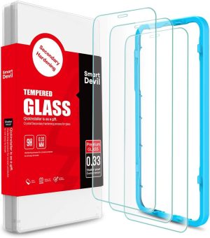 Smartdevil 3 Pack Screen Protector for Iphone 11 Pro Max/Iphone Xs Max, 9H Tempered Glass, Anti-Scratch, Easy Installation Tray, Anti-Oil, Anti-Bubble,Case-Friendly, Transparent Screen Protector Tempered Glass Film for Iphone 11 Pro Max/Iphone Xs Max[6.5 Inch]