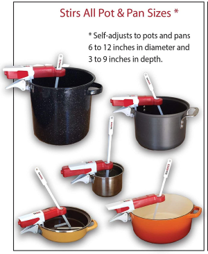 Stirmate VS Automatic Pot Stirrer GEN 3- Variable Speed, Self-Adjusting, Powerful, Quiet, Cordless (Updated 2021)