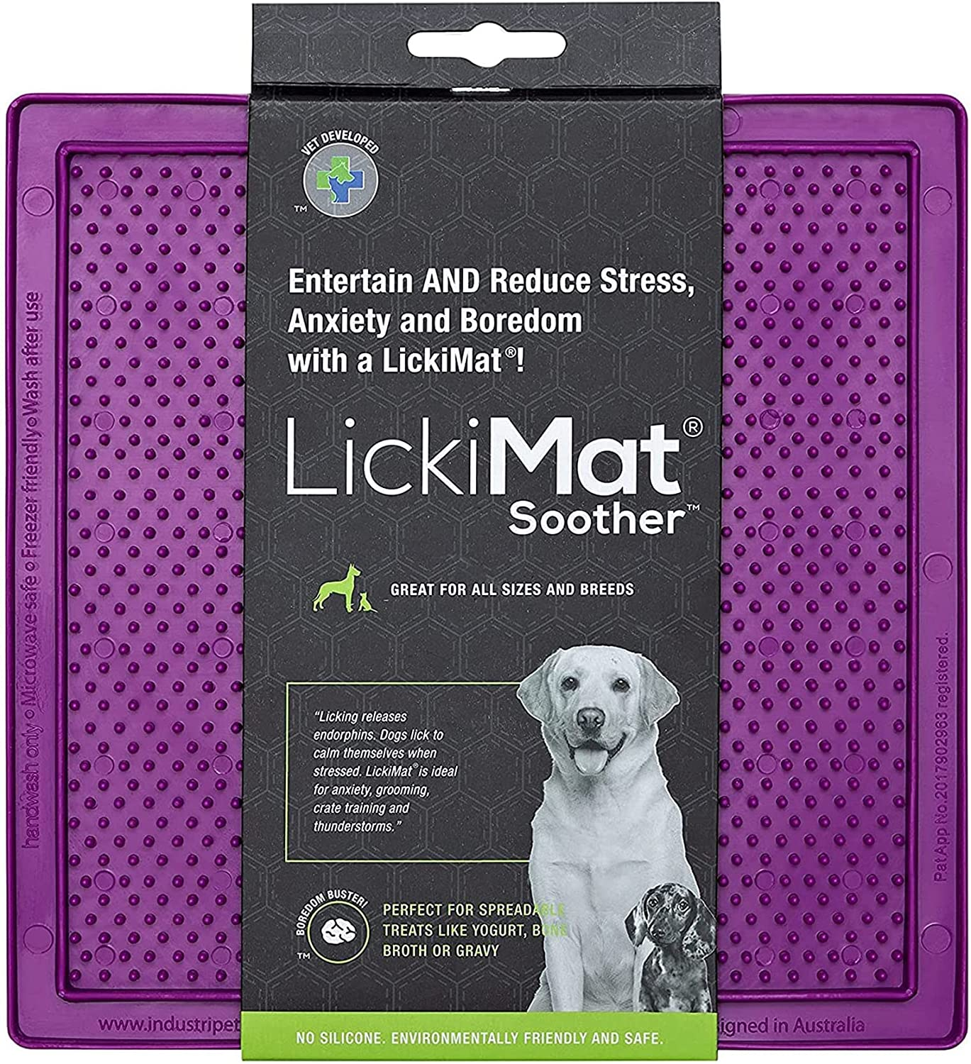 LickiMat Classic Playdate, Cat Slow Feeder Lick Mat, Boredom Anxiety  Reducer; Perfect for Food, Treats, Yogurt, or Peanut Butter. Fun  Alternative to a