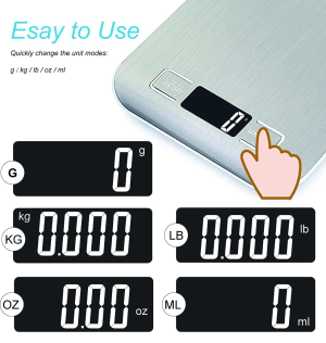 5Kg 1G Electronic Digital Kitchen Coffee Scale Postal Scales Stainless Steel Platform with Backlight